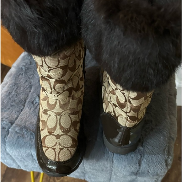 Coach winter snow brown boots size 8 - Picture 8 of 14